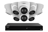 Lorex Fusion 4K (16 Camera Capable) 4TB Wired NVR System with IP Dome Cameras featuring Listen-In Audio