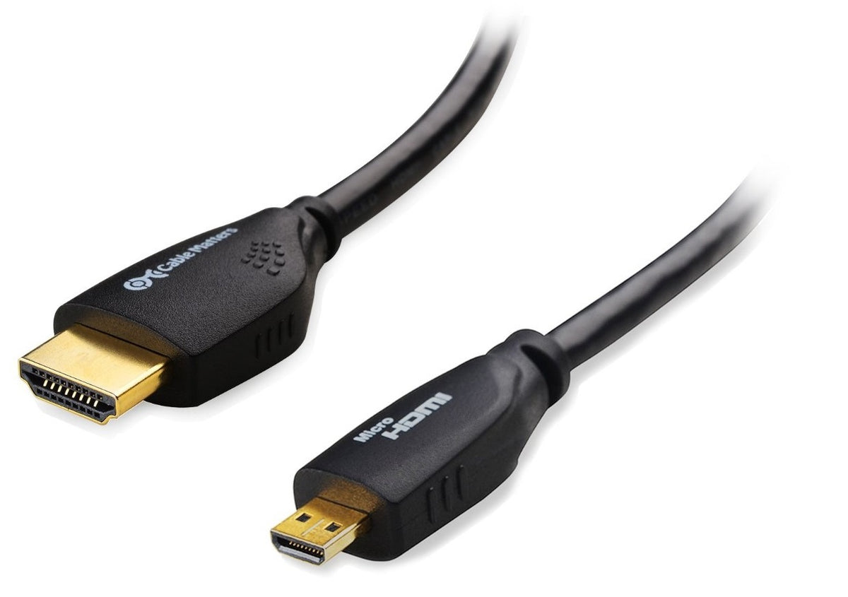 Eksamensbevis fiktiv Grundlæggende teori Cable Matters High Speed Micro-HDMI (Type D) to HDMI (Type A) Cable – A & M  Digital Technologies, LLC