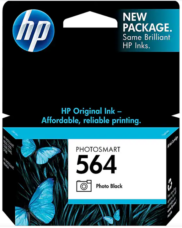 HP CB317WN#140 564 Photo Black Ink Cartridge in Retail Packaging