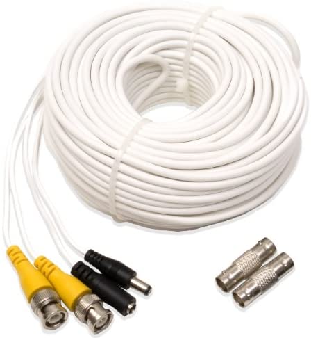 Q-See QS100B Video and Power 100-Foot BNC Male Cable with 2 Female Connectors