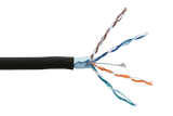 CAT6 Outdoor Extension Cable, Weather Shielded, cUL CMR Riser Rated, UV Treated, Direct Burial Underground