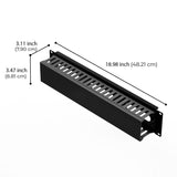 2U 19" Horizontal Cable Management Duct.
