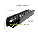 2U 19" Horizontal Cable Management Duct.