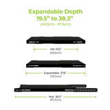 Adjustable Depth Heavy Duty Fixed Rack Shelf.
