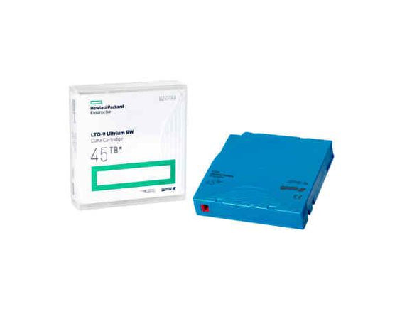 HPE LTO-9 45TB RW Data Cartridge - HPE LTO Ultrium cartridges provide reliable and low cost protection to guard your data against the threat of cyber attacks and ransomware, as well as meeting your demands for reliability when restoring data