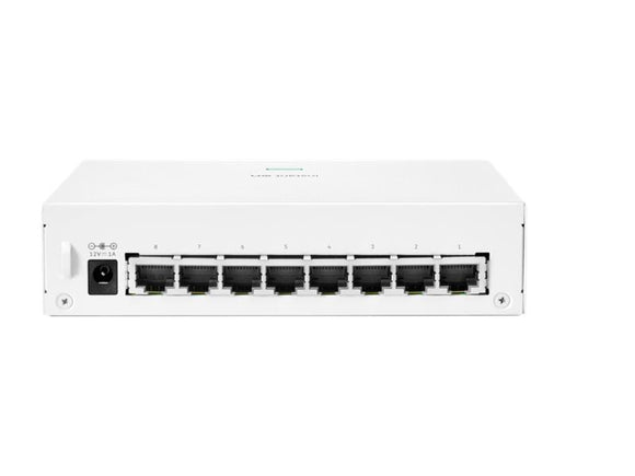 LA ARUBA ION 1430 8G SW, 8 RJ-45 autosensing 10/100/1000 ports, Unmanaged Ethernet Connectivity for Small Businesses; Plug-and-Play Operation; Energy Efficiency and Traffic Optimization, IEEE 802.3, IEEE 802.3u, IEEE 802.3ab