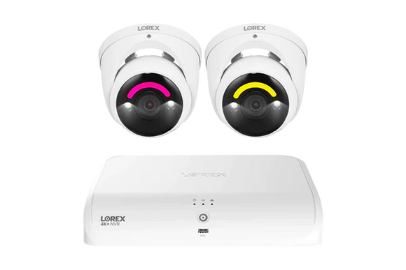 Lorex 4K+ 12MP 16 Camera Capable (8 Wired + 8 Fusion Wi-Fi ) 2TB Wired NVR System with H30 IP Dome Cameras