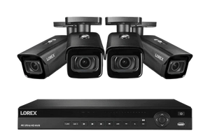 Lorex 4K (16 Camera Capable) 4TB Wired NVR System with Nocturnal 3 Smart IP Bullet Cameras with Motorized Varifocal Lens