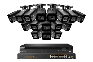 Lorex 4K (32 Camera Capable) 8TB Wired NVR System with Nocturnal 3 Smart IP Bullet Cameras Featuring Motorized Varifocal Lens and 30FPS Recording