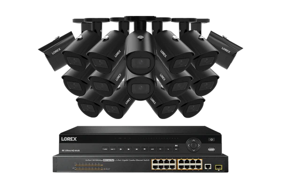 Lorex Elite Series 4K 32 Camera Capable 8TB Wired NVR System with A14 IP Bullet Cameras