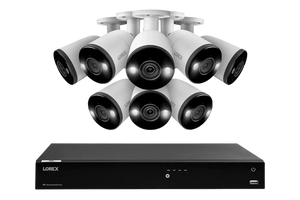 Lorex Fusion Series 4K 16 Camera Capable (Wired or Fusion Wi-Fi) 4TB Wired NVR System with H13 Bullet Cameras