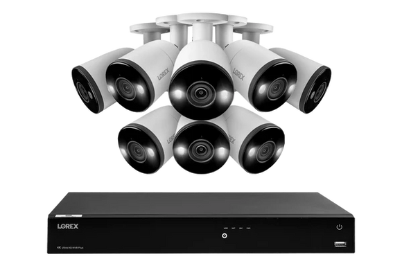 Lorex Fusion Series 4K 16 Camera Capable (Wired or Fusion Wi-Fi) 4TB Wired NVR System with H13 Bullet Cameras