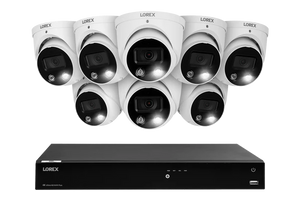 Lorex Fusion Series 4K 16 Camera Capable (Wired or Fusion Wi-Fi) 4TB Wired NVR System with H13 IP Dome Cameras