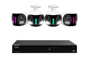 Lorex Fusion Series 4K 16 Camera Capable (Wired or Fusion Wi-Fi) 4TB Wired NVR System with H20 IP Dual Lens Cameras