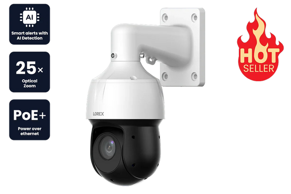 Lorex P11 - 2K (4MP) IP Wired PTZ Security Camera with AI Detection and 25x Optical Zoom