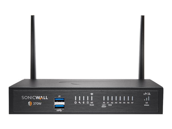 SonicWall TZ370W - Threat Edition - security appliance - Wi-Fi 5, Wi-Fi 5 - with 1 year TotalSecure