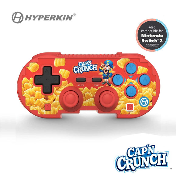 Hyperkin Limited Edition Pixel Art Wireless Bluetooth Official Cap'n Crunch Controller For: Switch® / Switch® Oled Model / Windows 10/11® / PC / Mac® / Androids® / iOS®