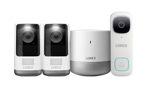 Lorex 2K Wire-Free, Battery-Operated Security System with 2K QHD Wi-Fi Video Doorbell