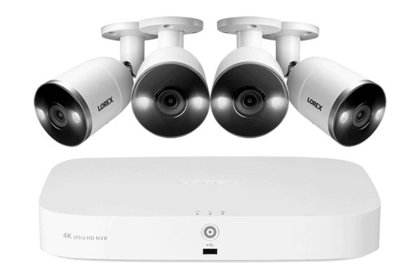 Lorex 4K NVR Security System with Smart Deterrence Cameras, Fusion