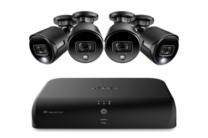 Lorex 4K 8-Channel 2TB Wired DVR System with Analog Active Deterrence Security Cameras