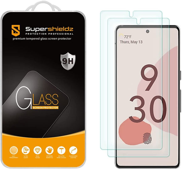 (2 Pack) Supershieldz Designed for Google Pixel 6 Tempered Glass Screen Protector