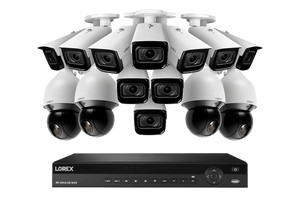Lorex 4K 16-Channel 4TB Wired NVR System with 10 Nocturnal 3 Motorized Varifocal Smart Cameras and 4 PTZ Cameras