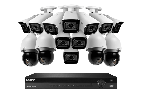 Lorex 4K 16-Channel 4TB Wired NVR System with 10 Nocturnal 3 Motorized  Varifocal Smart Cameras and 4 PTZ Cameras