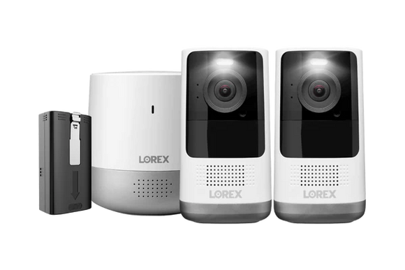 Lorex 2K Wire-Free, Battery-operated Security System (2-Cameras) + Battery Pack