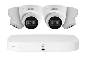 Lorex 8-Channel Fusion NVR System with 4K (8MP) IP Dome Cameras with Listen-In Audio