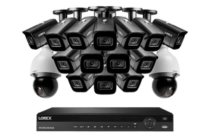 Lorex 4K 16-Channel 3TB Wired NVR System with 14 Nocturnal 3 Smart Cameras and 2 PTZ Cameras