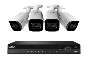 Lorex Nocturnal 3 4K 16-Channel 4TB NVR System with Smart IP Bullet Security Cameras with Listen-In Audio and 30FPS