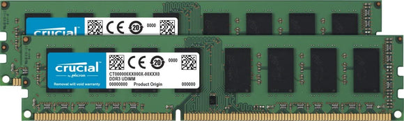 Crucial 8GB Kit (4GBx2) DDR3L 1600 MT/s (PC3L-12800) Unbuffered UDIMM Memory