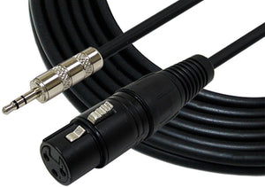 GLS Audio 6ft Cable 1/8" TRS Stereo to XLR Female