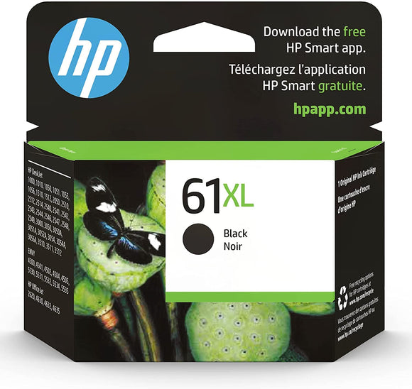 HP 61XL Ink Cartridge, High Yield, Black