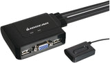 IOGEAR 2-Port USB KVM Switch with Cables and Remote GCS22U (Black)