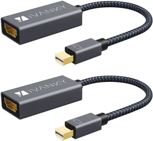 iVanky Mini Displayport to HDMI Adapter [2-Pack, Super Slim, Nylon Braided]