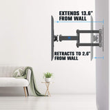 Mounting Dream Full Motion Monitor Wall Mount TV Bracket for 10-26 Inch LED, LCD Flat Screen TV and Monitor