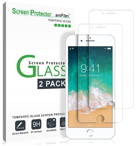 amFilm iPhone 8, 7, 6S, 6 Screen Protector Glass
